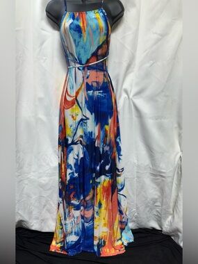 Votique Full Length halter back Dress